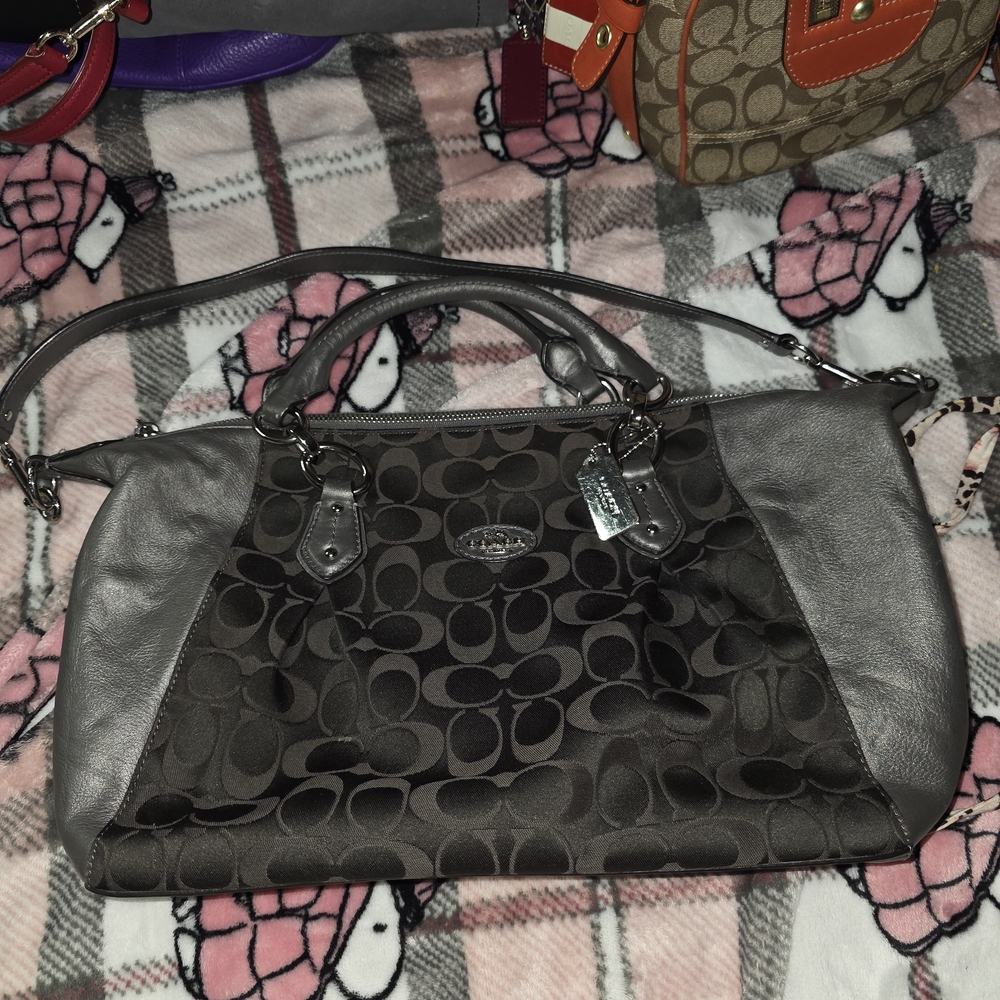 Coach Signature Brown and Gray Women's Bag